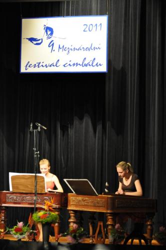 With Erika Biskupová at The International Cimbalom Festival in Valašské Meziříčí - winners of the chamber cimbalom category, 2011